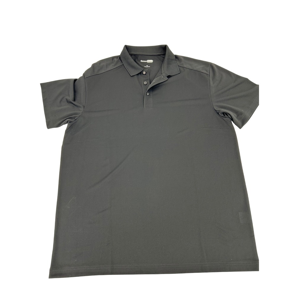 CornerStone Select Snag-Proof Polo Shirt Mens XL Black Short Sleeve CS412 XL